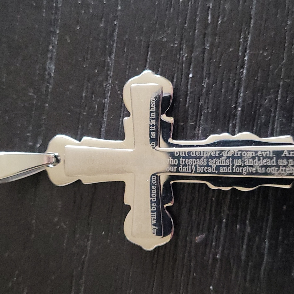 Silver cross charm